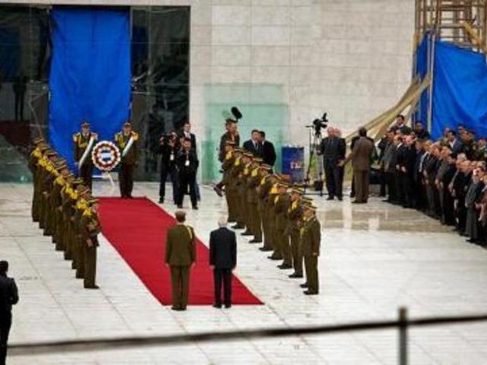 Yasser Arafat's body exhumed in Ramallah