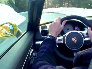 Walter Röhrl en Porsche Boxster S 981 sur une spéciale du Rallye Monte Carlo