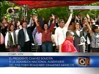 En video: AN autoriza permiso al presidente Chávez para ausentarse por tratamiento médico