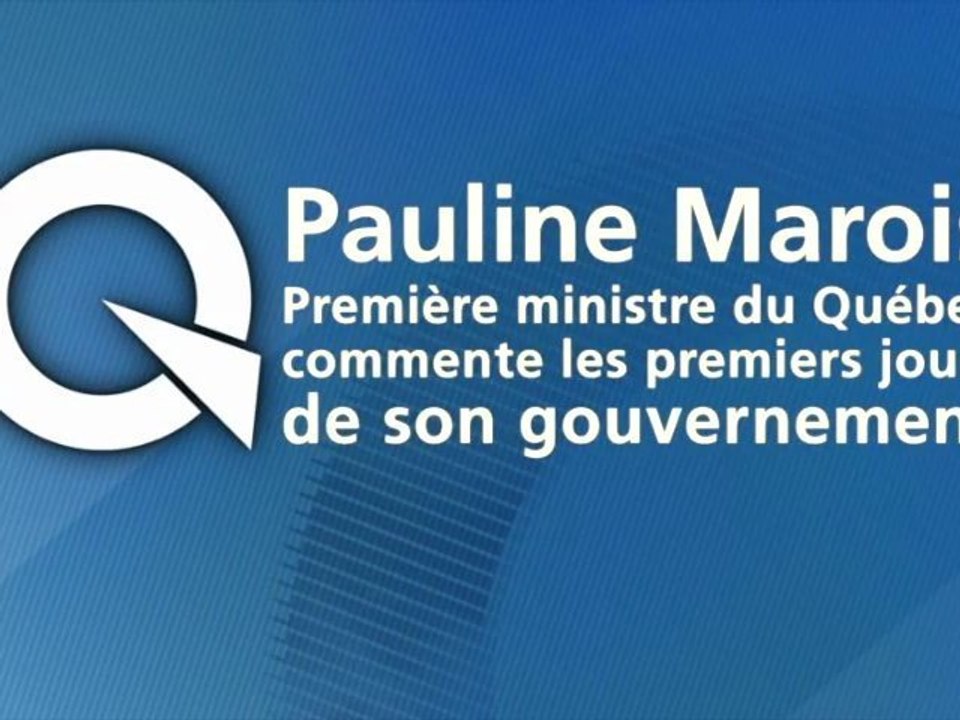 Les premiers jours du gouvernement du Parti-Québecois