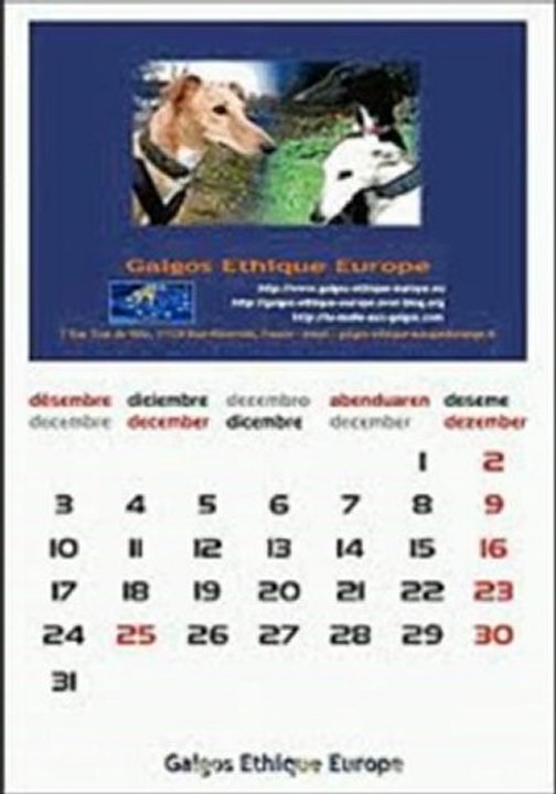 calendrier 2013