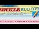 free article submission service | Creating Highly Unique HIGH QUALITY Articles | Article Builder
