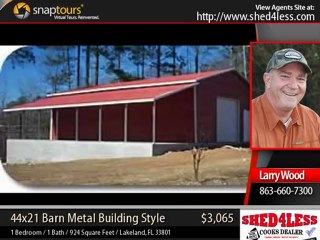 shed4less - 44x21 Barn Metal Building Style