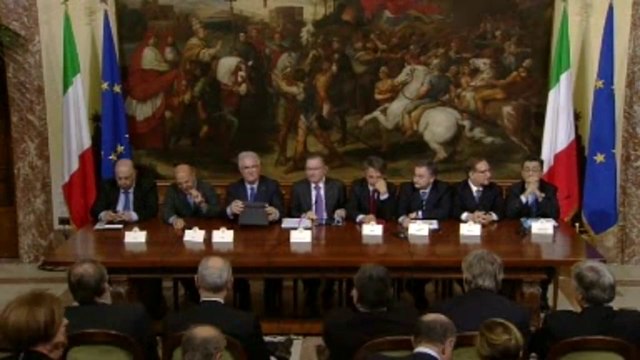 Roma - Le Parti Sociali al termine dell'incontro con il Governo (21.11.12)
