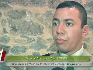 Remise de la croix de la valeur militaire aux drapeaux et fanions 6e BLB - 28/11/2012