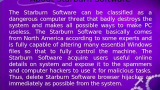 Delete Starburn Software - Easy Deletion Of Browser Hijacker