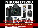 [FOR SALE] Nikon D3200 Digital SLR Camera & 18-55mm G VR DX AF-S Zoom Lens (Black) with 70-300mm Lens   32GB Card   Backpack   Filters   Remote   Accessory Kit