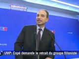 Copé demande à Fillon de retirer son groupe R-UMP avant 15H00