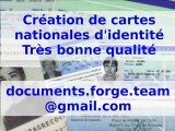 Création et vente de cartes d'identité, pièces d'identité, faux papiers