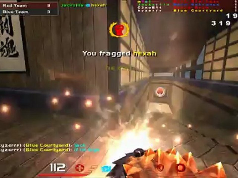 iCTF QuakeLive - Funny Situtation in Pickup - Double Pummel vs 4 :D