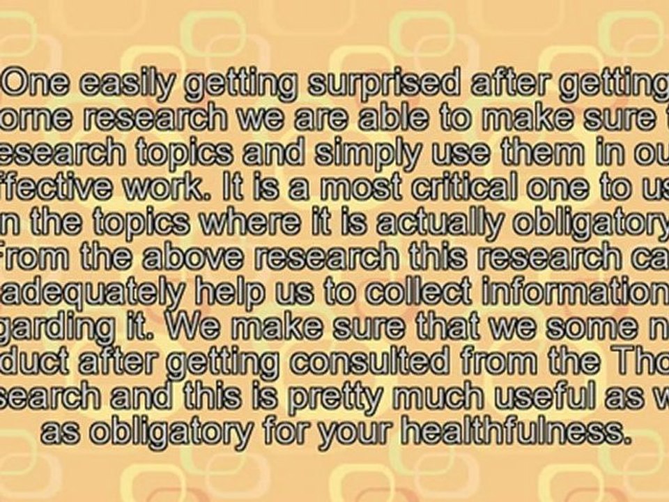 Thorne research: Signification of Thorne research