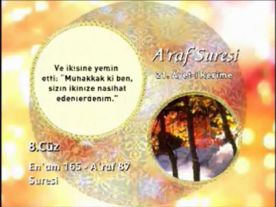 A'raf Suresi 21. Ayet-i Okunuşu ve Meali Okyay Derneği