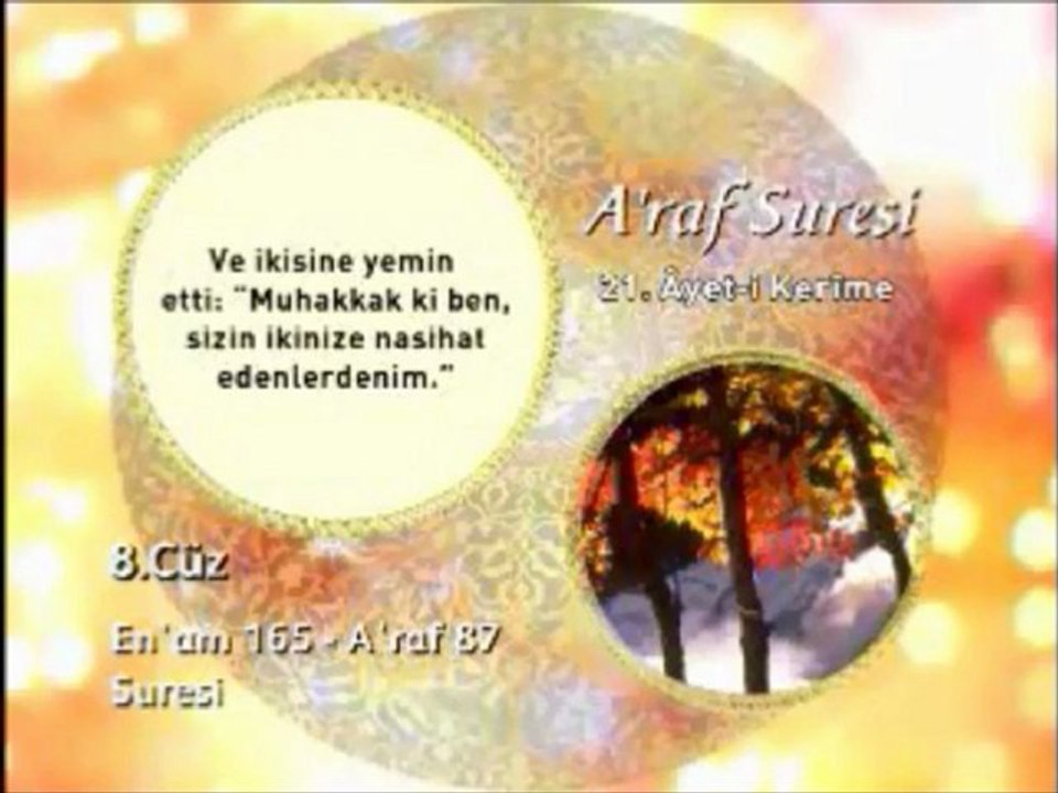 A'raf Suresi 22. Ayet-i Okunuşu ve Meali Okyay Derneği