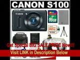 [SPECIAL DISCOUNT] Canon PowerShot S100 12.1 MP Digital Camera (Black) with 16GB Card   Battery   Case   Underwater Housing   Cleaning & Accessory Kit