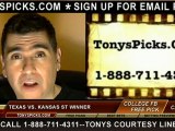 Kansas St Wildcats versus Texas Longhorns Pick Prediction NCAA College Football Odds Preview 12-1-2012
