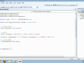 arrays in asp.net برمجة المصفوفات