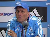 Conférence de presse Olympique de Marseille - Olympique Lyonnais : Elie BAUP (OM) - Rémi GARDE (OL) - saison 2012/2013