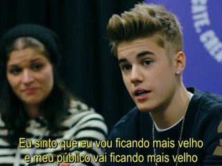 Justin Bieber - Música amadurecendo com o púlbico  - Grammy U - LEGENDADO