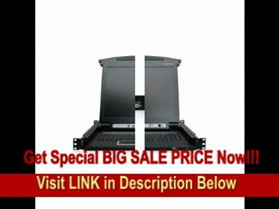 [BEST BUY] IOGEAR 1-Port Integrated KVM Console with 17 Inch TFT LCD Active Matrix Monitor, Keyboard and Touchpad GCL1800 (Black)