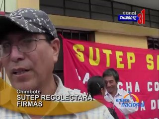 Chimbote Docentes recolectarian firmas contra Ley de Reforma Magisterial