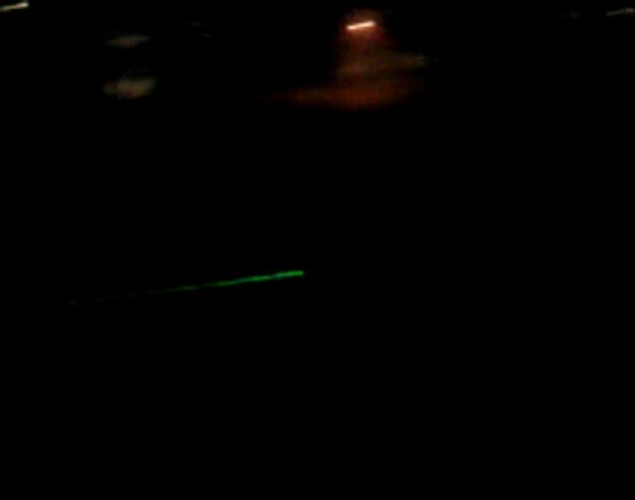 Grüner 300 MW Tschechen Laser im Nebel