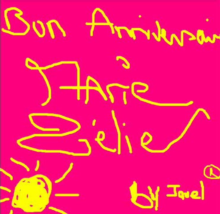 Joyeux anniversaire Marie Zélie
