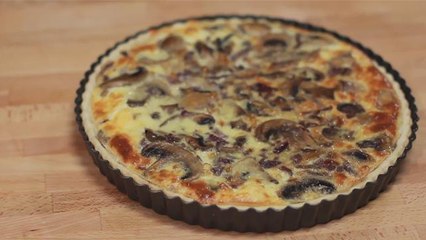 How to make a quiche with mushrooms