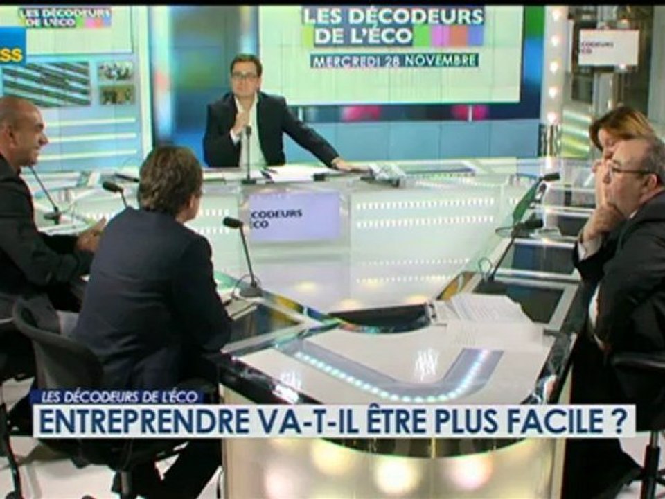 28/11 BFM : Les décodeurs de l'éco - Entreprendre va-t-il être plus facile ? 3/5
