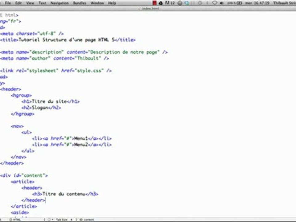 Créatiim - Structurer sa page web grâce aux balises HMTL 5