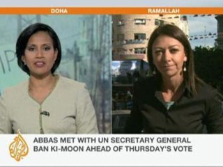 Nicole Johnston reports from Ramallah before UN vote