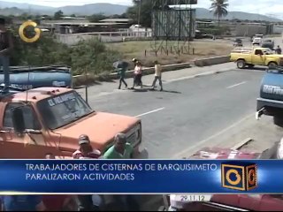 Conductores de cisternas en Lara trancan vía hacia el occidente del país
