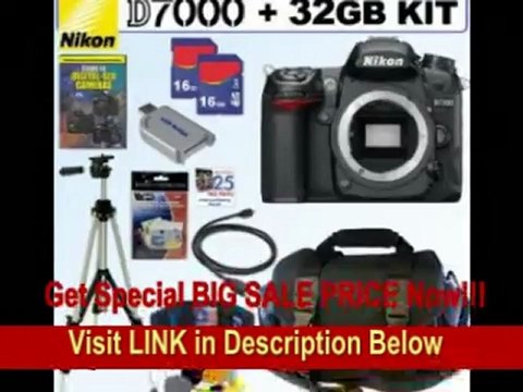 [BEST PRICE] Nikon D7000 16.2MP DX-Format CMOS Digital SLR Camera (Body) + 32GB Deluxe Accessory Kit