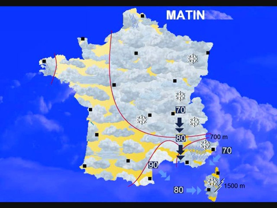 Météo 30 novembre 2012: Refroidissement, neige et pluie !