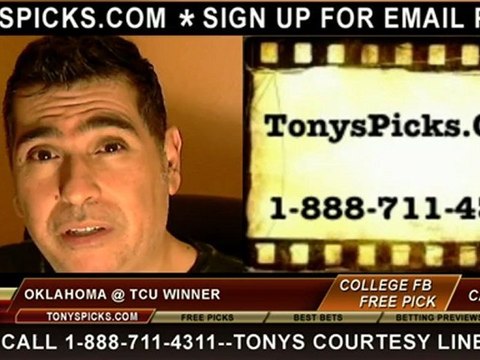 TCU Horned Frogs versus Oklahoma Sooners Pick Prediction NCAA College Football Odds Preview 12-1-2012