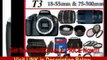 [BEST PRICE] Canon EOS Rebel T3 (1100d) SLR Digital Camera w/ Canon EF-S 18-55mm f/3.5-5.6 IS II Autofocus Lens & Canon Zoom Telephoto EF 75-300mm f/4.0-5.6 III Autofocus Lens, 3 Extra Lens + Close Up Kit, 2 batte