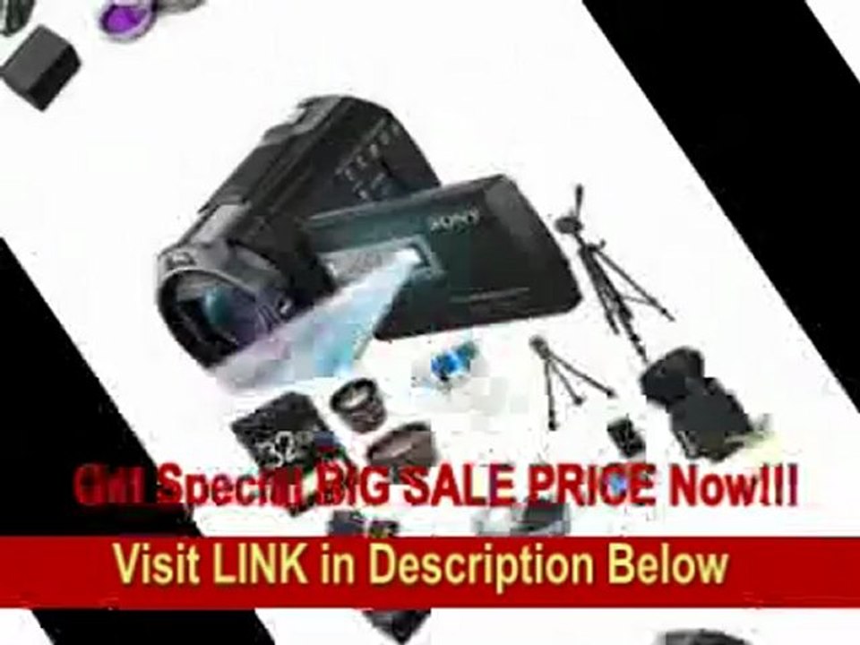 [BEST BUY] Sony HDRPJ710V High Definition Handycam 24.1 MP Camcorder with 10x Optical Zoom, 32 GB Embedded Memory and Built-in Projector + 32GB High Speed SDHC Card + High Capacity Batt+ Rapid AC/DC Charger + Pr