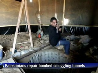 Palestinians repair smuggling tunnels