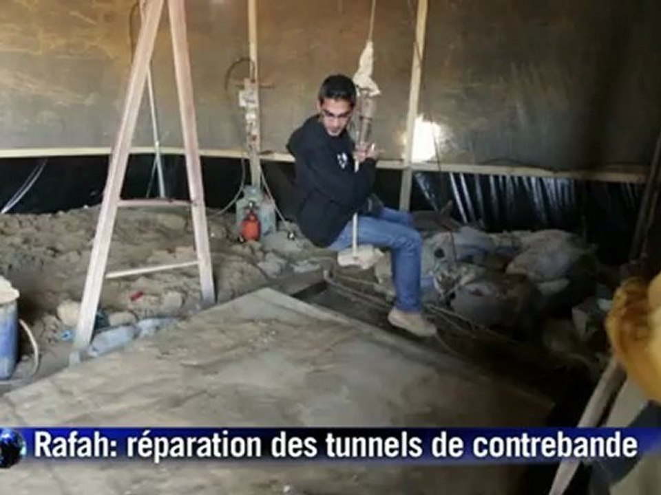 A Rafah,la réparation des tunnels de contreband...