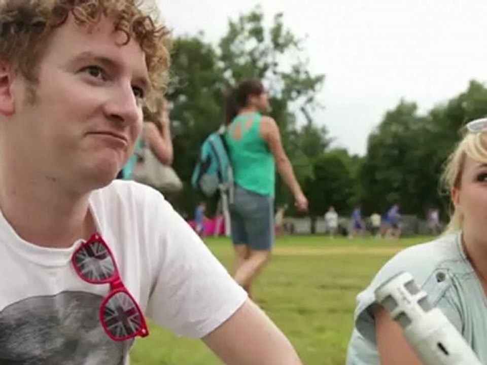 Arriving at the Viccy Park fan zone