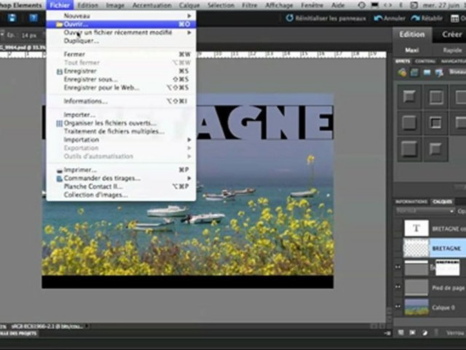 Création d'une couverture d'album photo