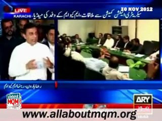 Delegation of MQM leaders met with the Election Commission Secretary.