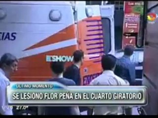 Minutono.cm: Florencia Peña se accidentó en un ensayo de Bailando