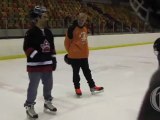Visually impaired children learn to skate