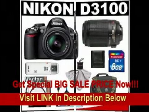[FOR SALE] Nikon D3100 Digital SLR Camera & 18-55mm VR + 55-200mm VR Lens with 8GB Card + Filters + Tamrac Case + Accessory Kit