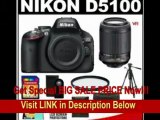 [BEST BUY] Nikon D5100 16.2 MP Digital SLR Camera Body with 55-200mm VR Lens   16GB Card   Case   Filter   Remote   Tripod   Cleaning Kit