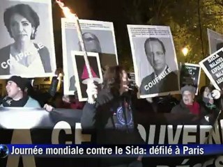 Sida: les associations dans la rue à Paris