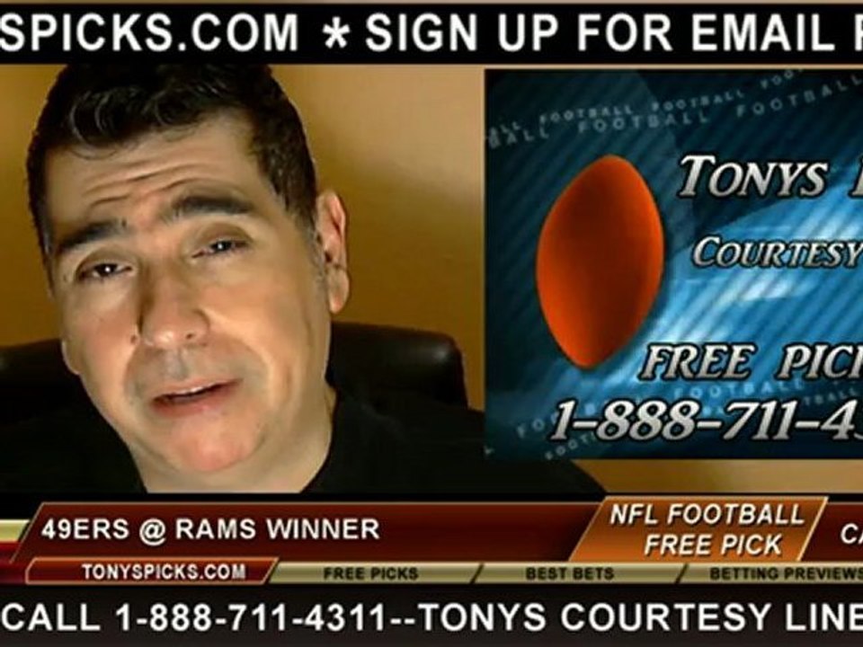 San Francisco 49ers versus St Louis Rams Pick Prediction NFL Pro Football Odds Preview 12-2-2012