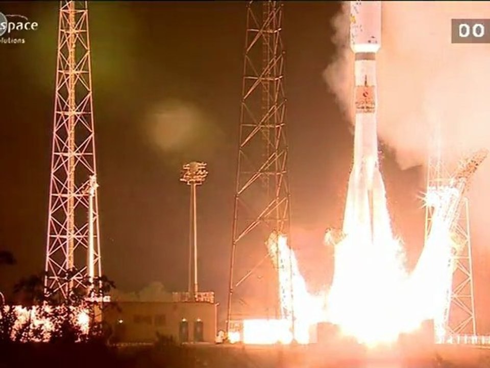 Décollage de Soyouz avec Pléiades-1B, le 2 décembre 2012