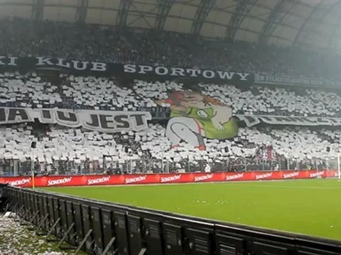 Lech Poznań - Legia Warszawa (18.11.2012)_ oprawa _Ona tu je