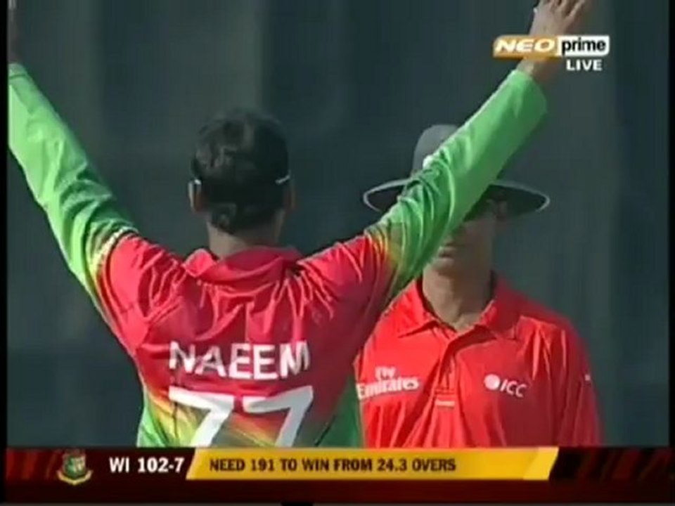 Ban vs WI 2nd Dec 2012 2nd ODI (WI Bat)